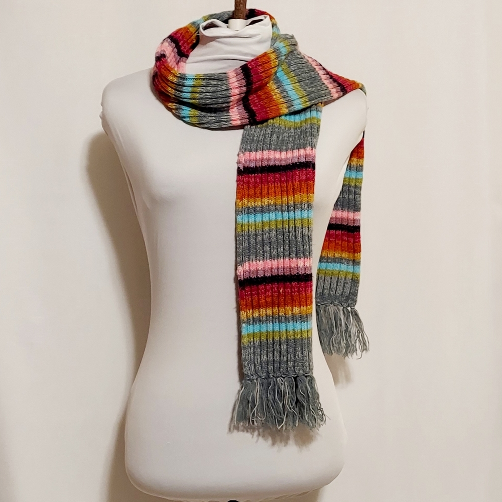 Ladies Multi-Colored Scarf - Picture 2 of 2